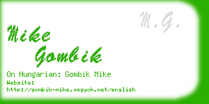 mike gombik business card